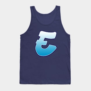 E- Blue Tank Top